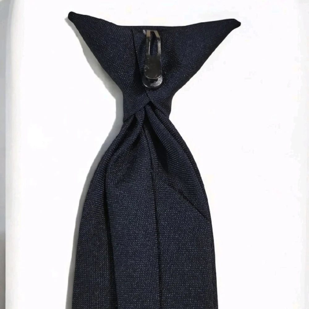 Boys Classic Black Clip-on Necktie 17.5